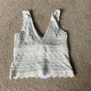 white crop top
